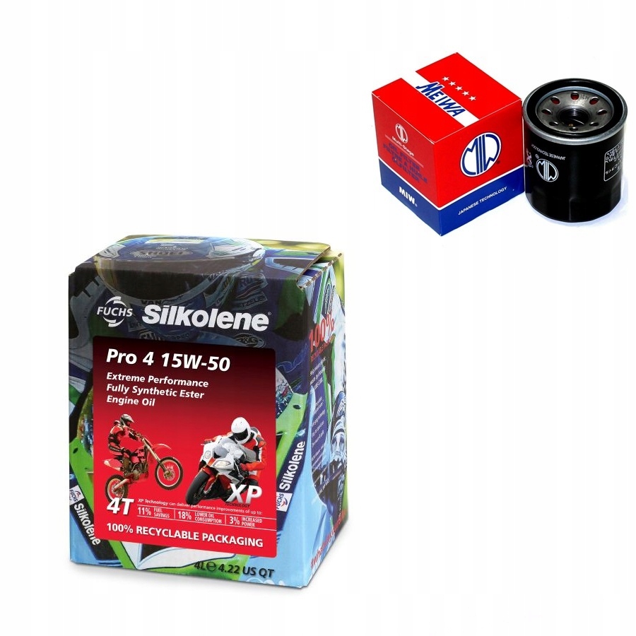 SILKOLENE OLEJ PRO 4 15W50 +FILTR HYPERMOTARD 1100