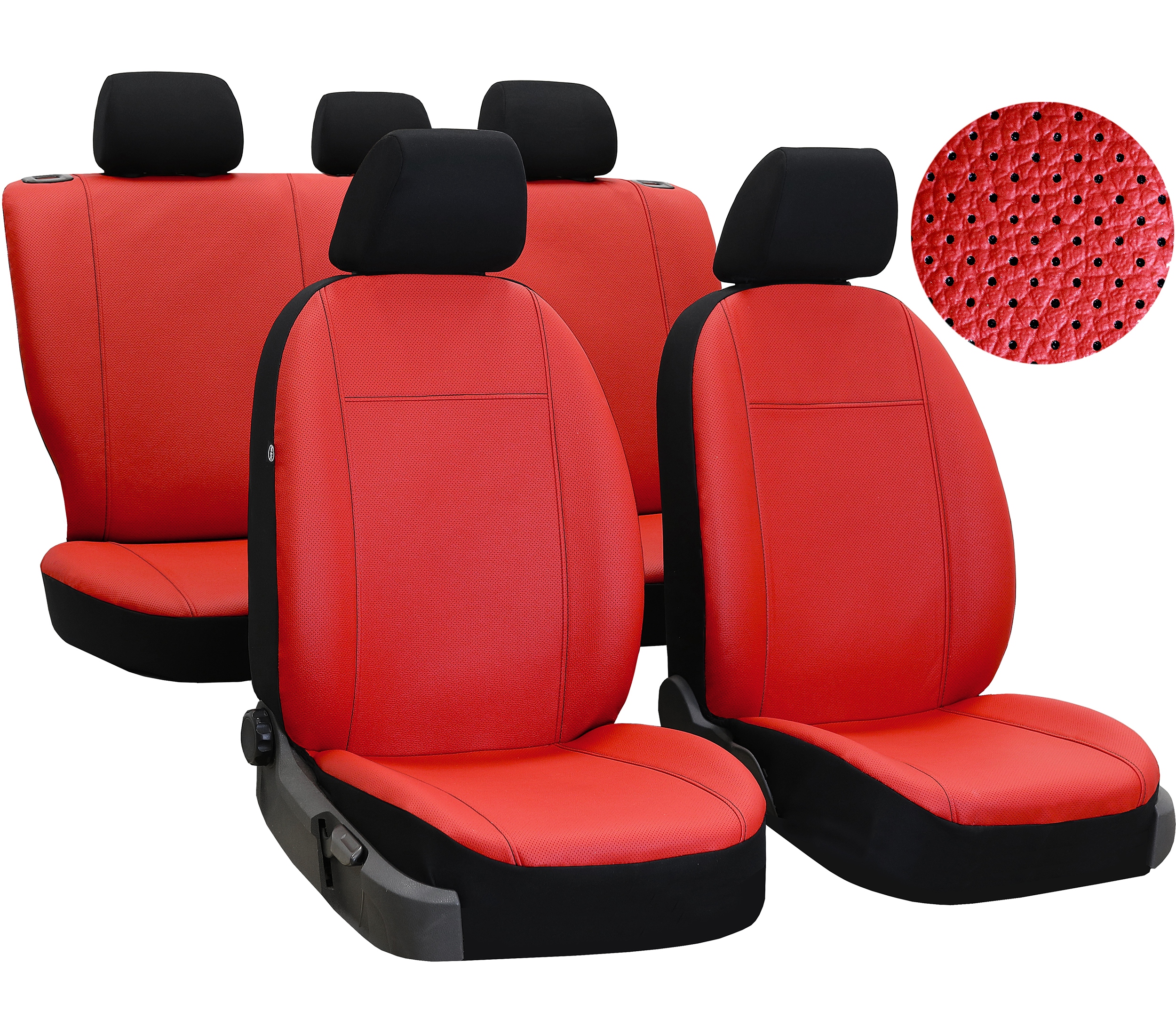 SKÓRA PERFOROWANA POKROWCE MIAROWE SAMOCHODOWE KOMPLET do HYUNDAI KONA 2