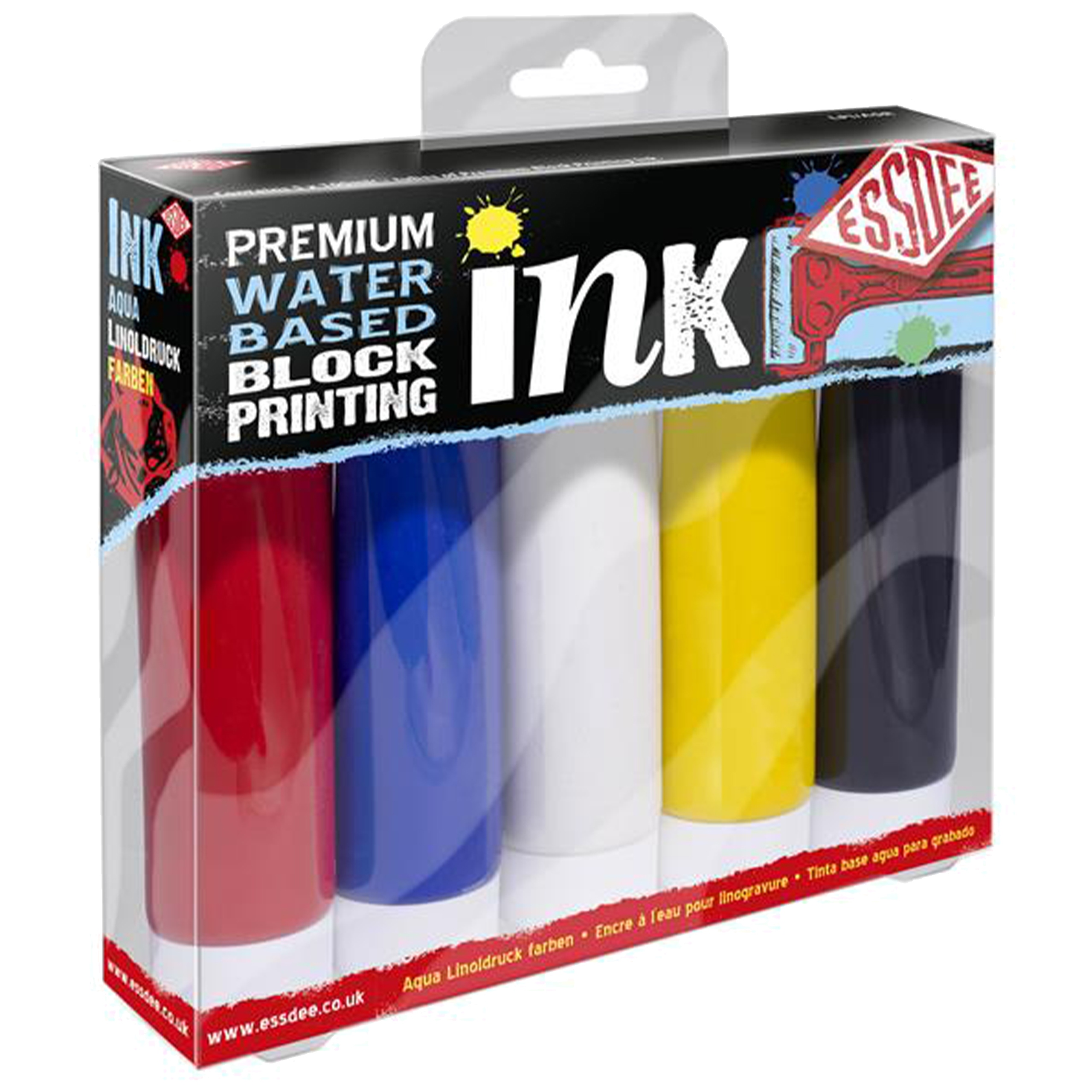Sada 5 ks grafických barev inkousty na linoryt Essdee Premium 5x100ml
