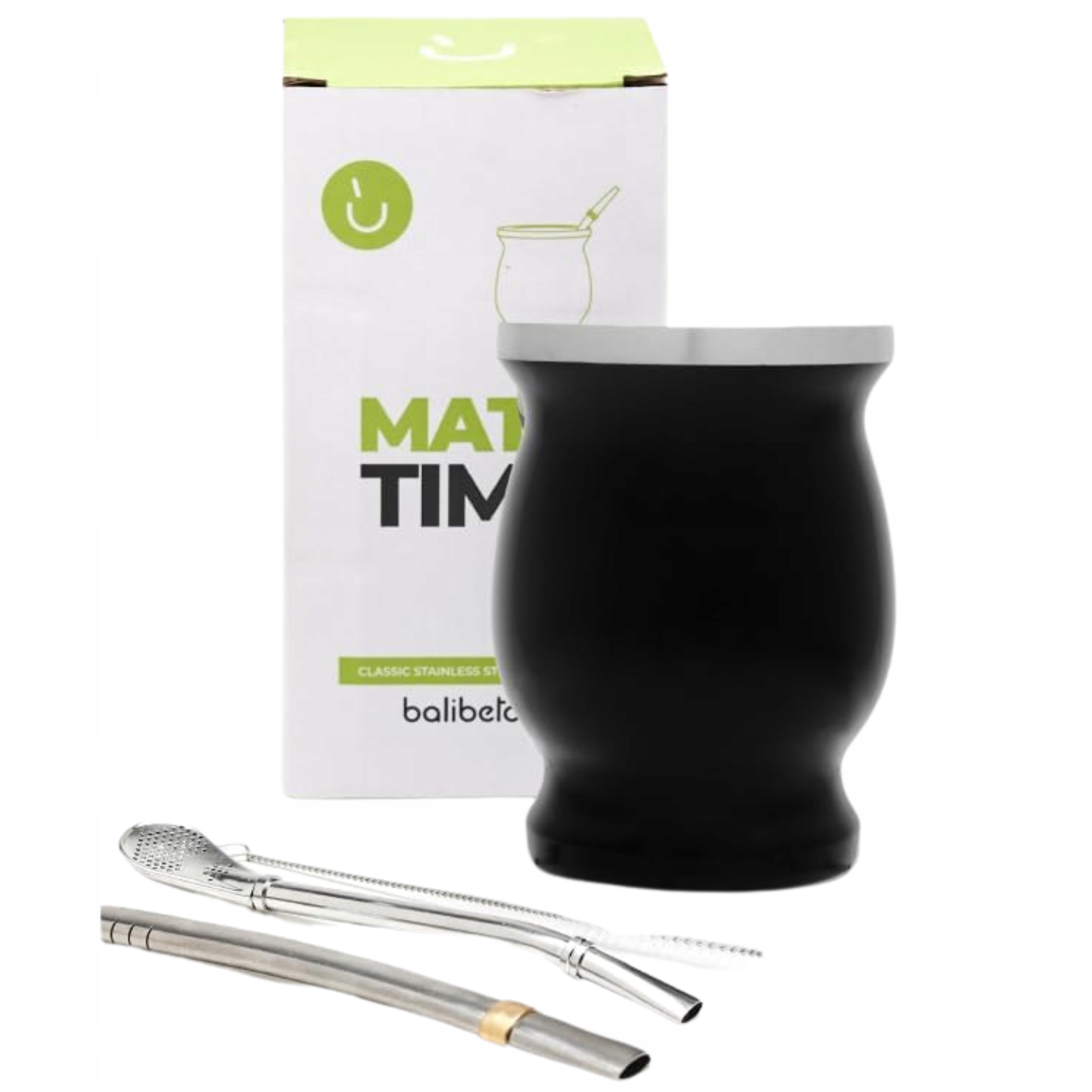 Sada Yerba Mate Balibetov hrnek ocelový 250 ml 2 bombily kartáč