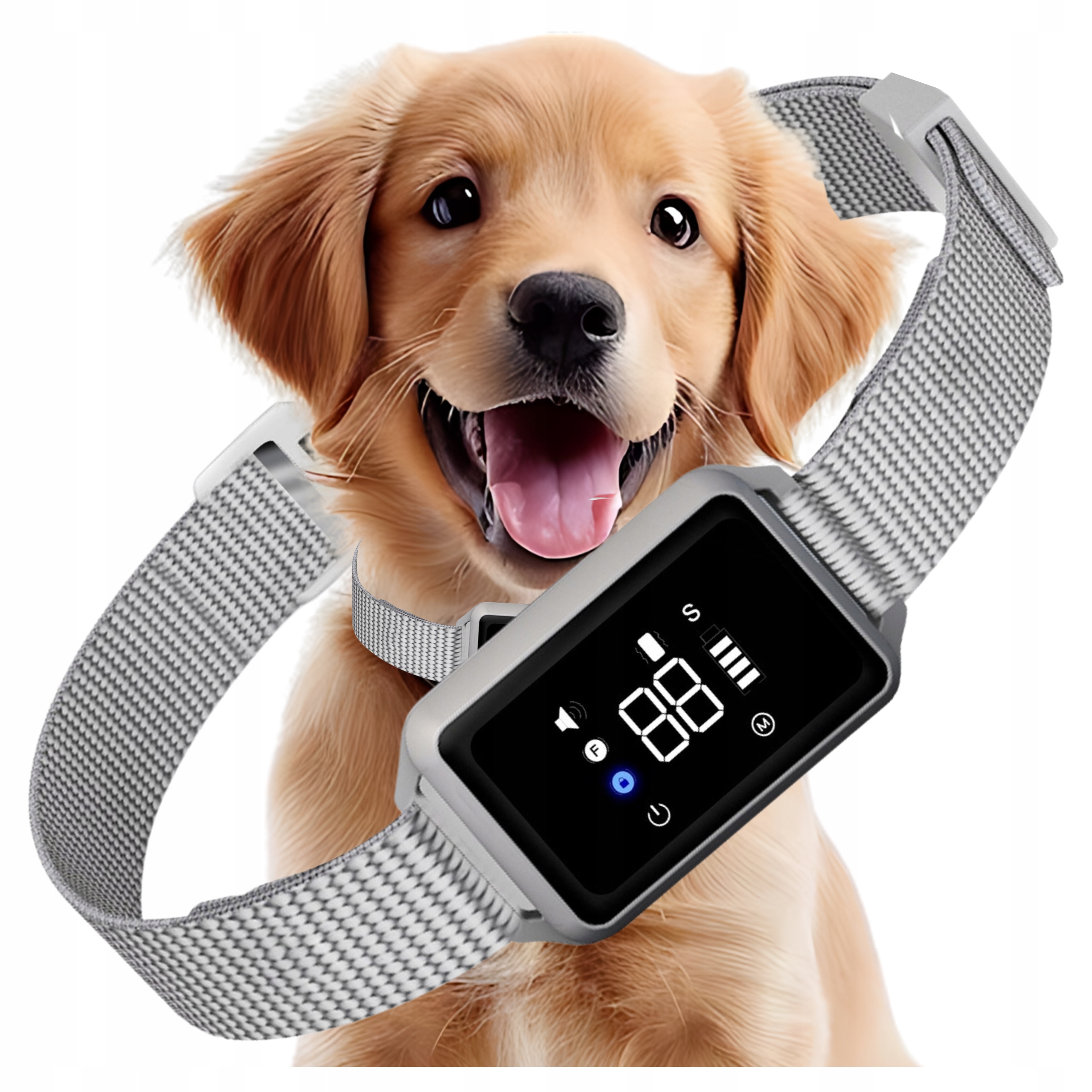 Elektrický Protištěkací Obojek Pro Psa, Obojek Utišující Dotykový Displej