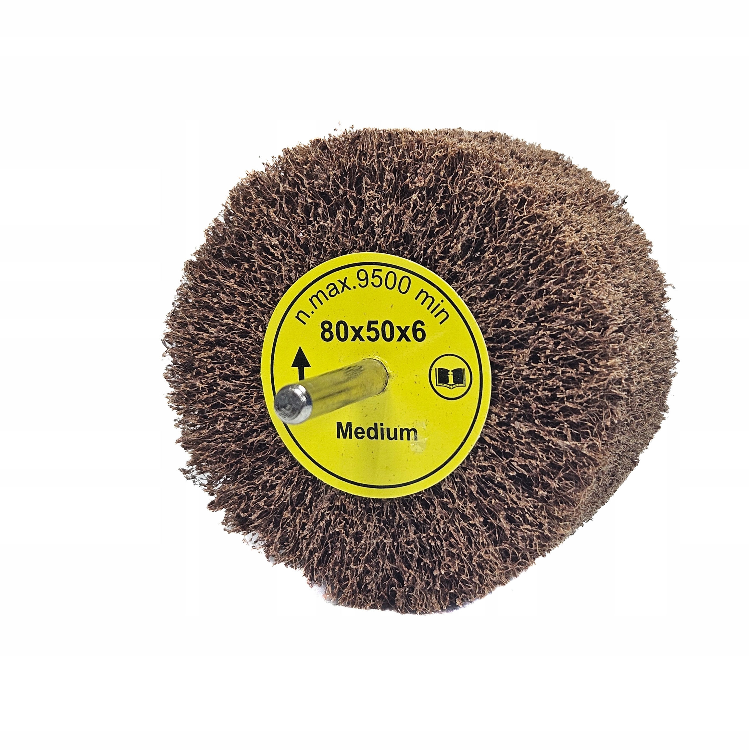 ŚCIERNICA Z WŁÓKNINY NA TRZPIENIU 80x50 MEDIUM / P120