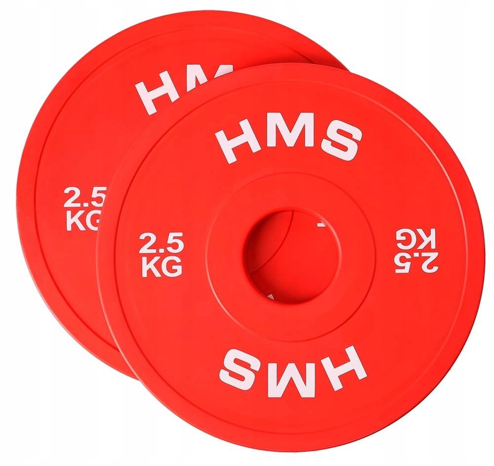 Talerze Obciążenia Na Gryf Olimpijski Sztangę Gumowane Zestaw 2x2,5 kg Hms