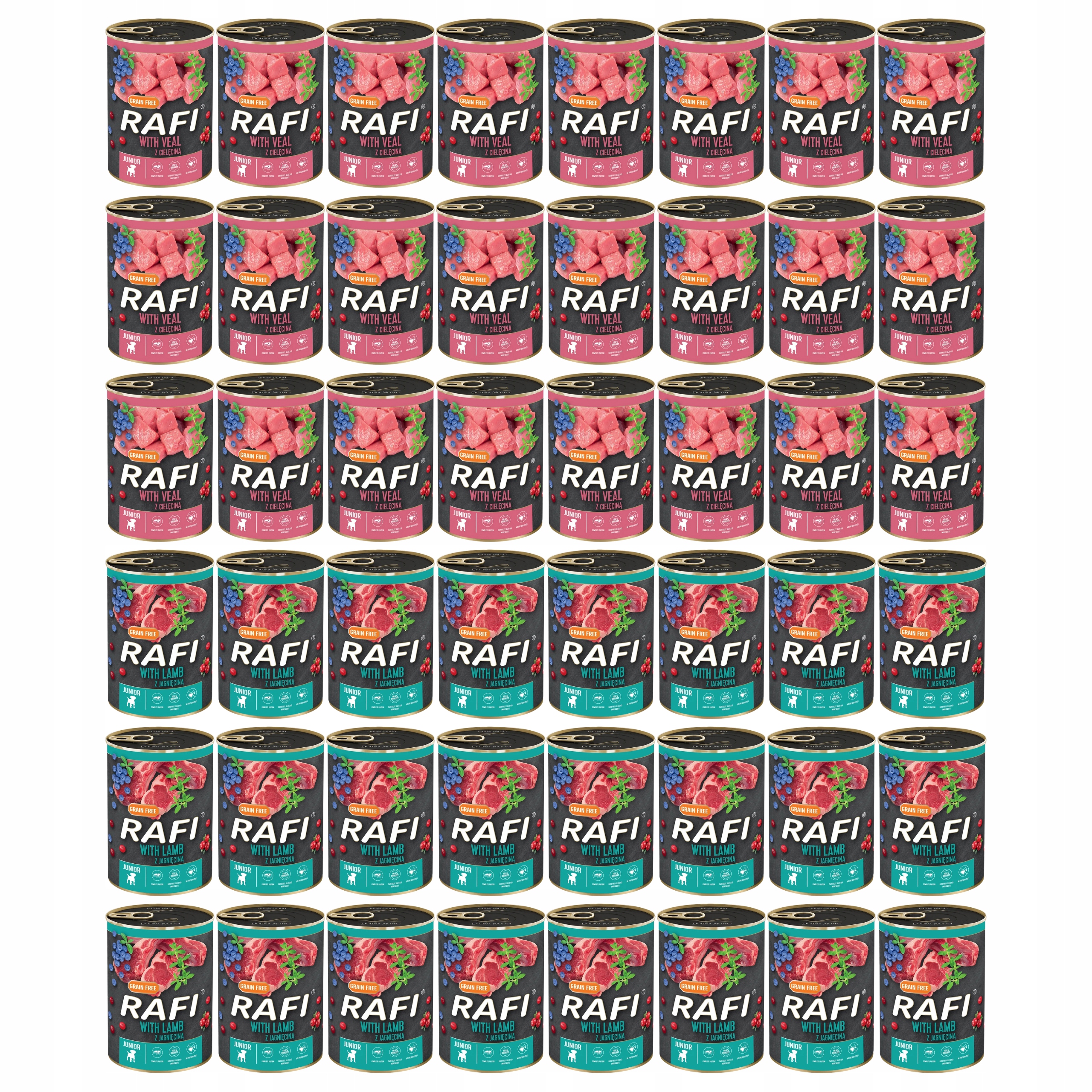 Levně Dolina Noteci Krmivo Rafi Junior MIX Chutí Psa 48 x 400 g