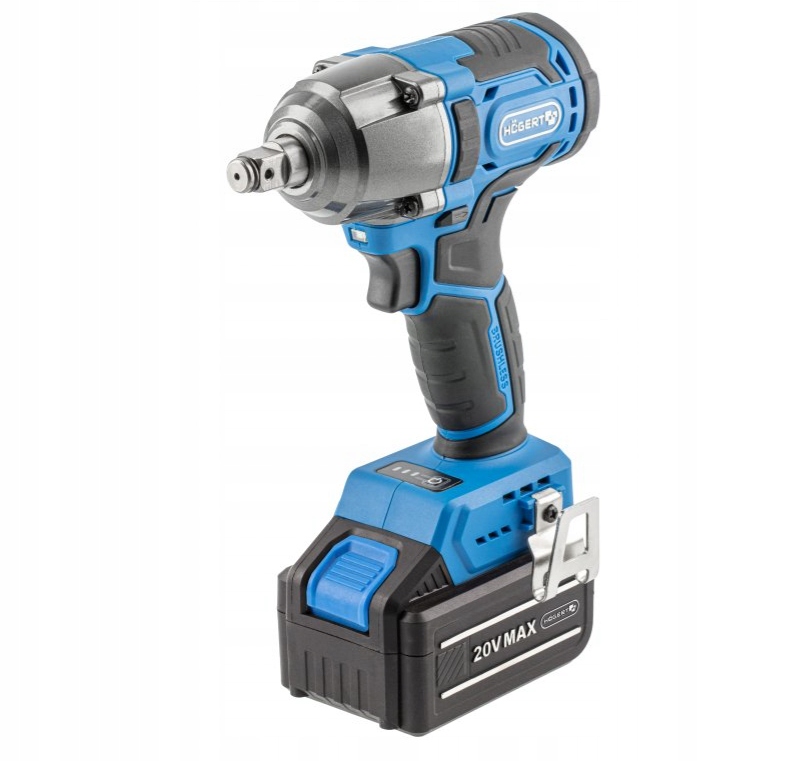 Hogert HT2E204 Bezkartáčový Rázový Uťahovák 1/2" 400 Nm Akumulátor 4Ah 20V