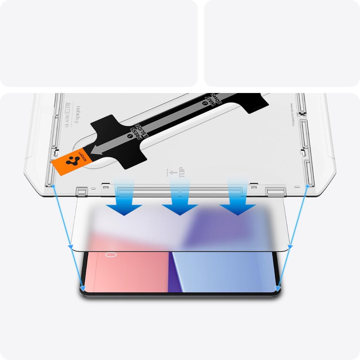 Szkło hartowane Spigen do iPad Pro 11" M4 5gen 2024, jak papier + aplikator Stan opakowania oryginalne