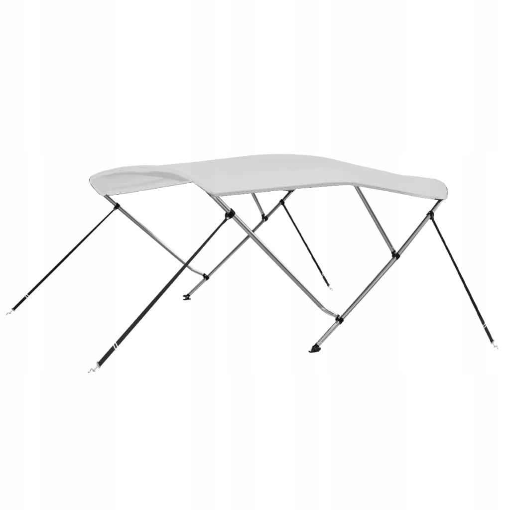 Bimini, daszek do łodzi z 3 łukami, biały, 183x196