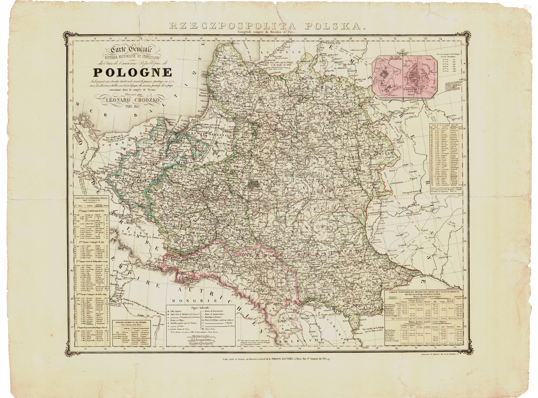 Mapa Poľský 60x80cm XVII. storočie M13
