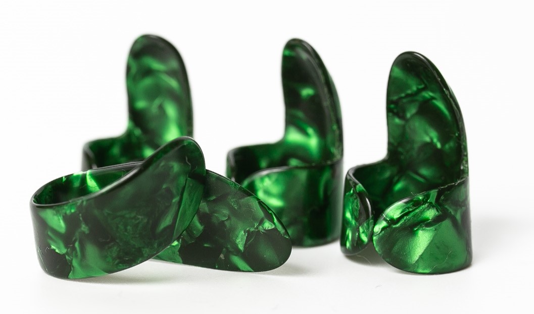 

Zestaw 4 Pazurków Do Gitary/kostka Gitara Zielone