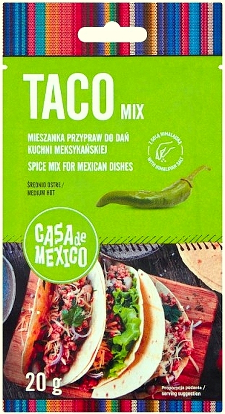

Meksykańska Przyprawa Do Taco 20g Casa De Mexico