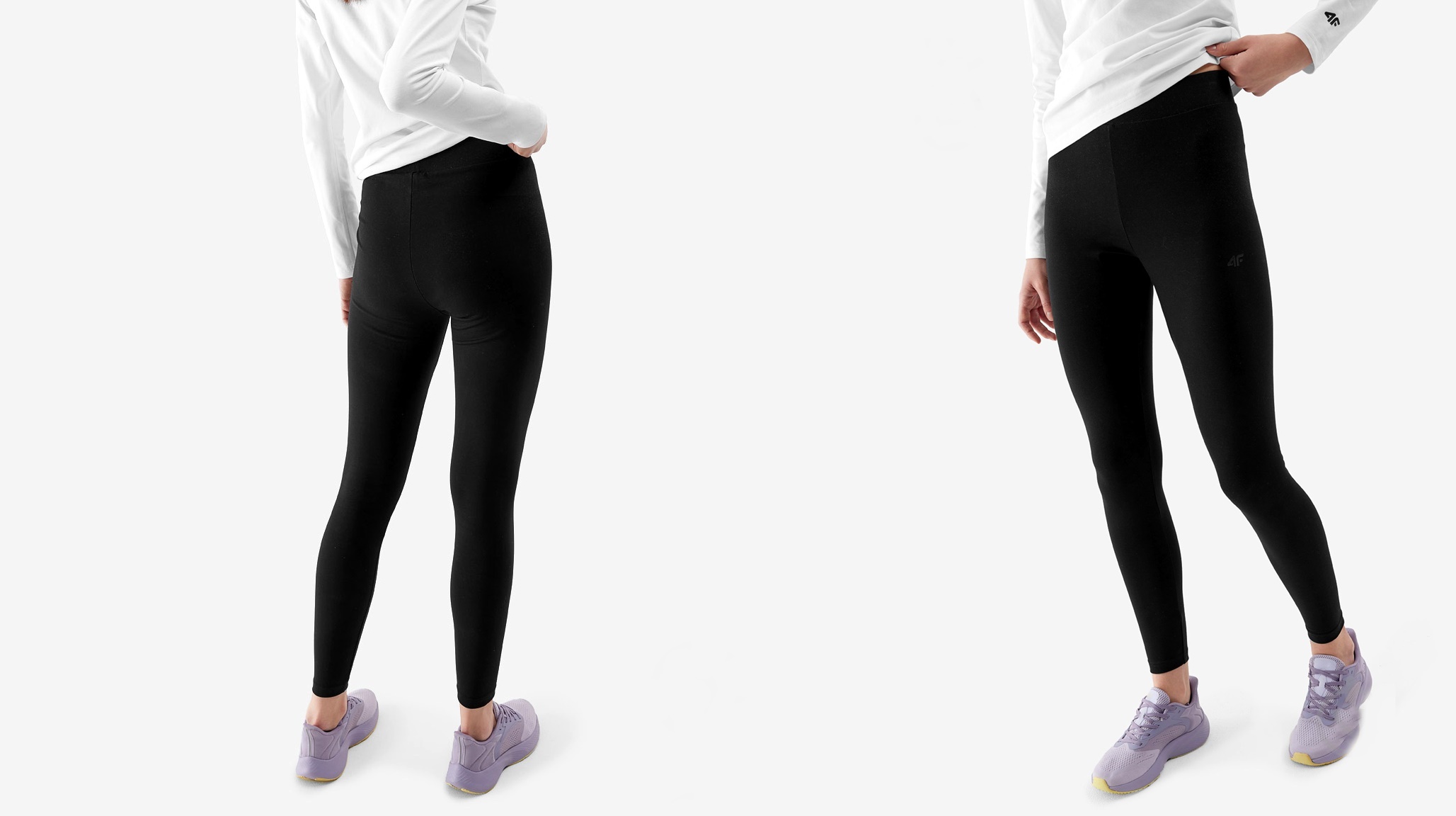 4F Legginsy Dziewczynka czarny 4FJWMM00TTIGF178