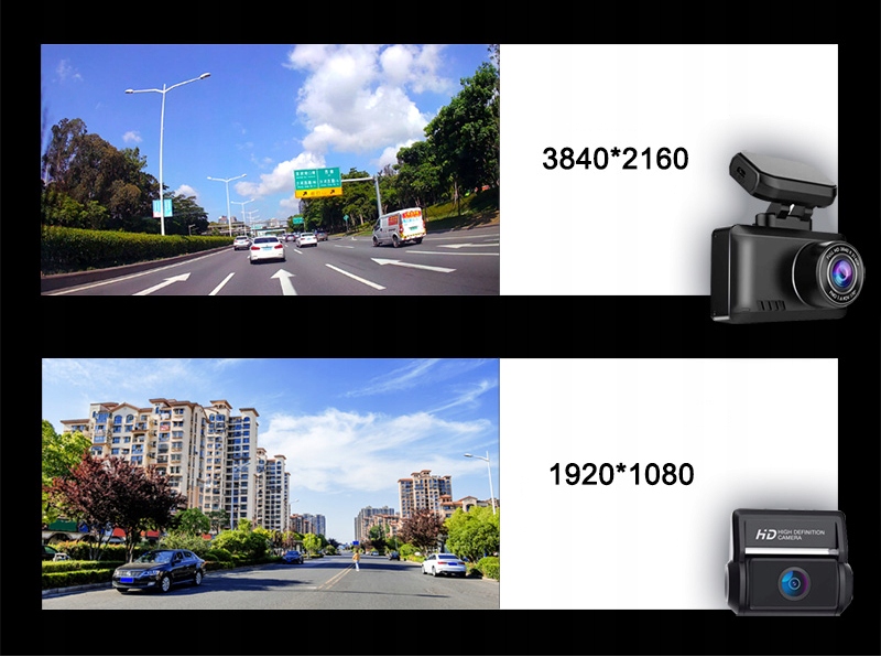 Wideorejestrator T8 DUO GPS WIFI 4K PRZOD TYL Memory card included none