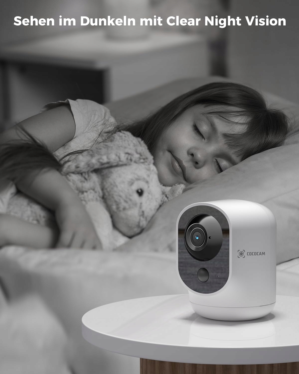 COCOCAM Kamera Wewnętrzna 2K WiFi 5200mAh Akumulator Alexa PIR AI — miniatura 6