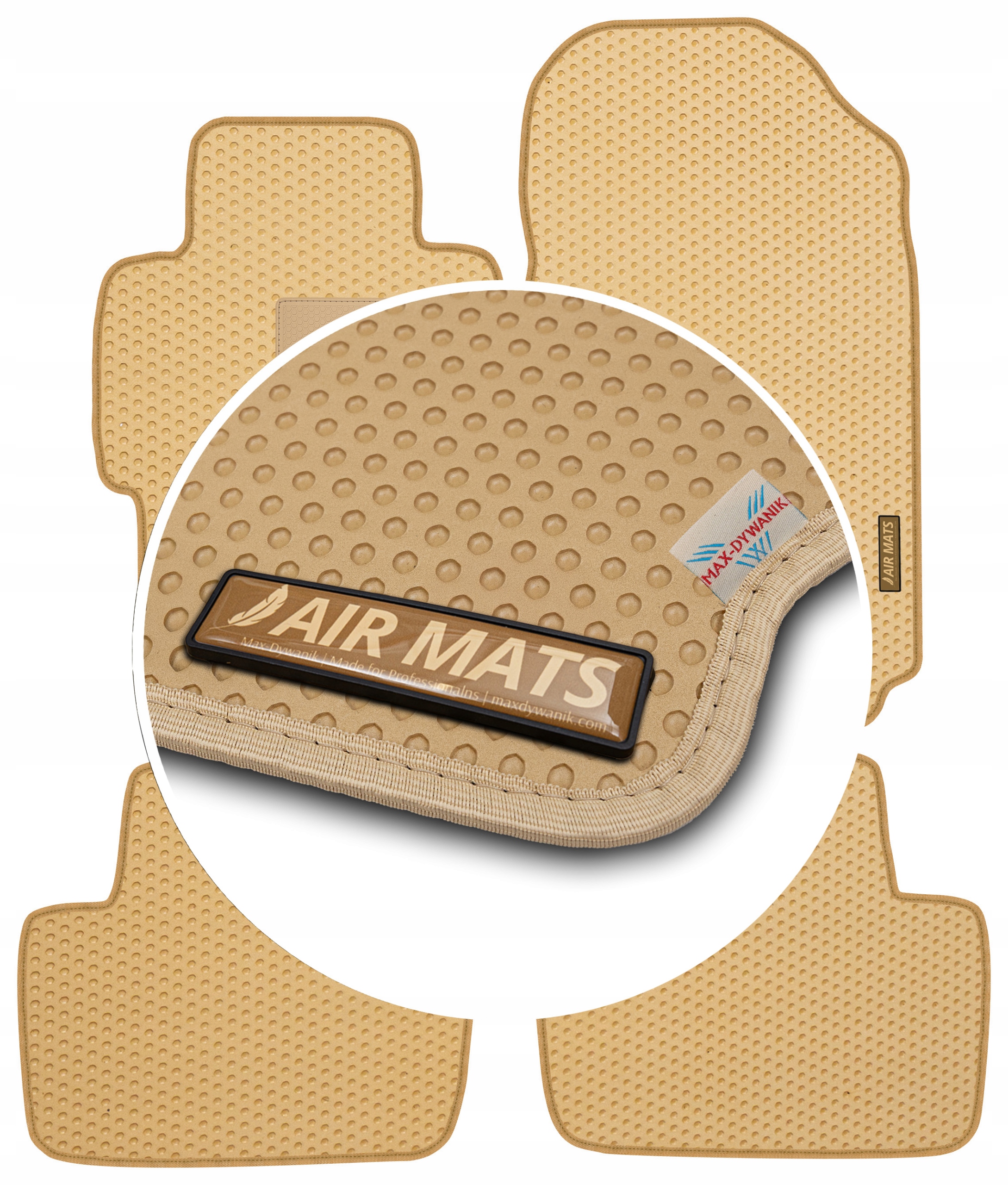 Honda Accord VII 2003-2008 Béžové gumové koberce Eva Air Mats