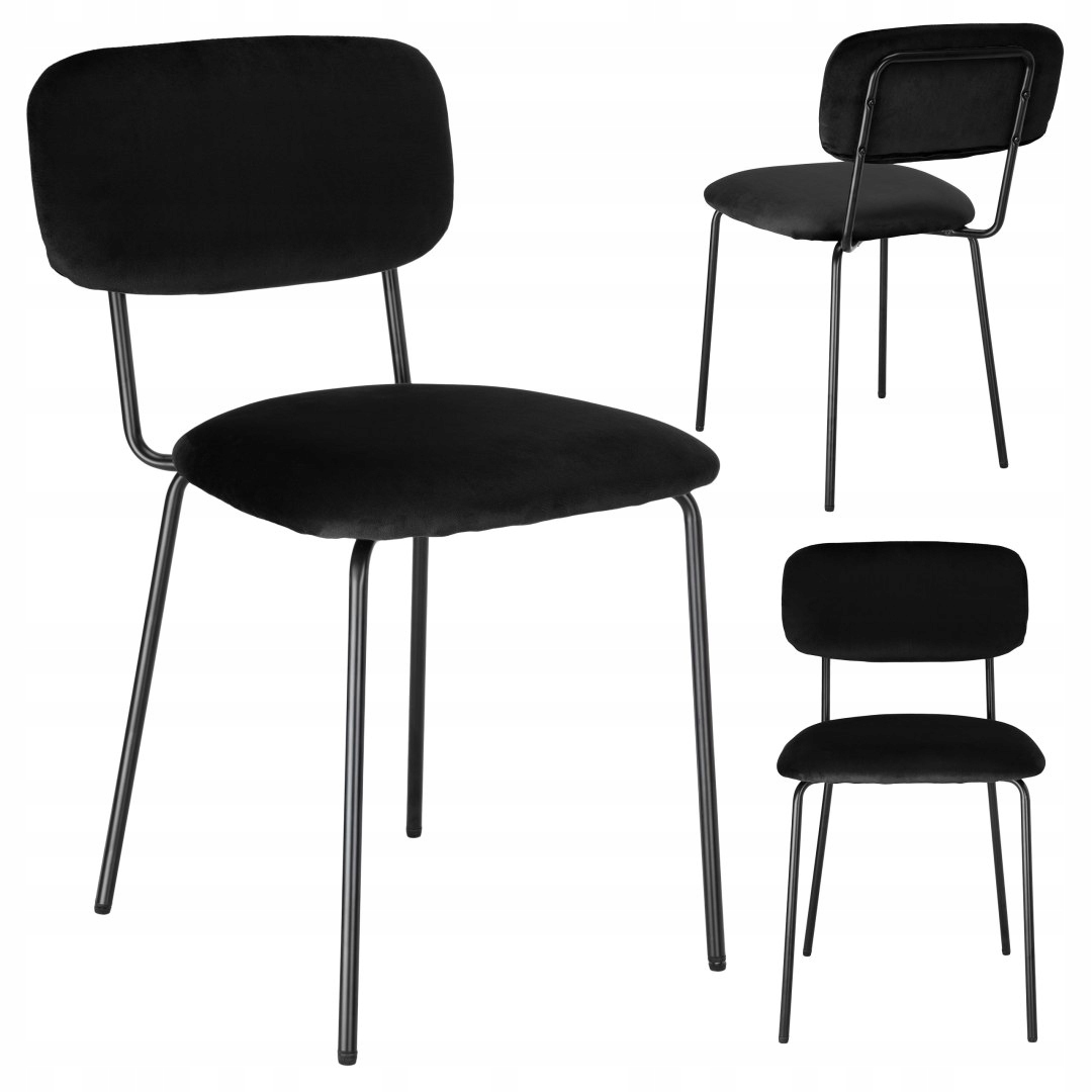 Křeslo Louis Black Černé Velvet