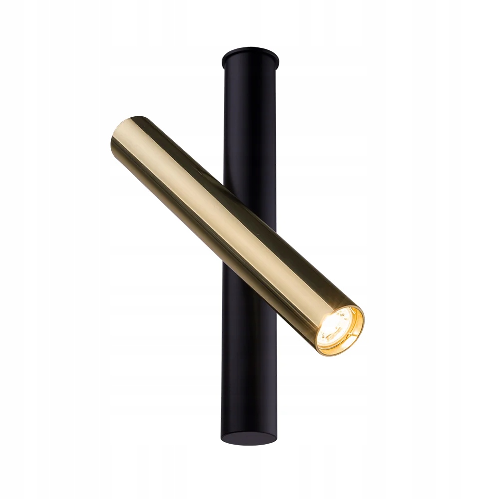 Stropná lampa reflektor čierna mosadzná nastaviteľná bodová 30 cm Amplex