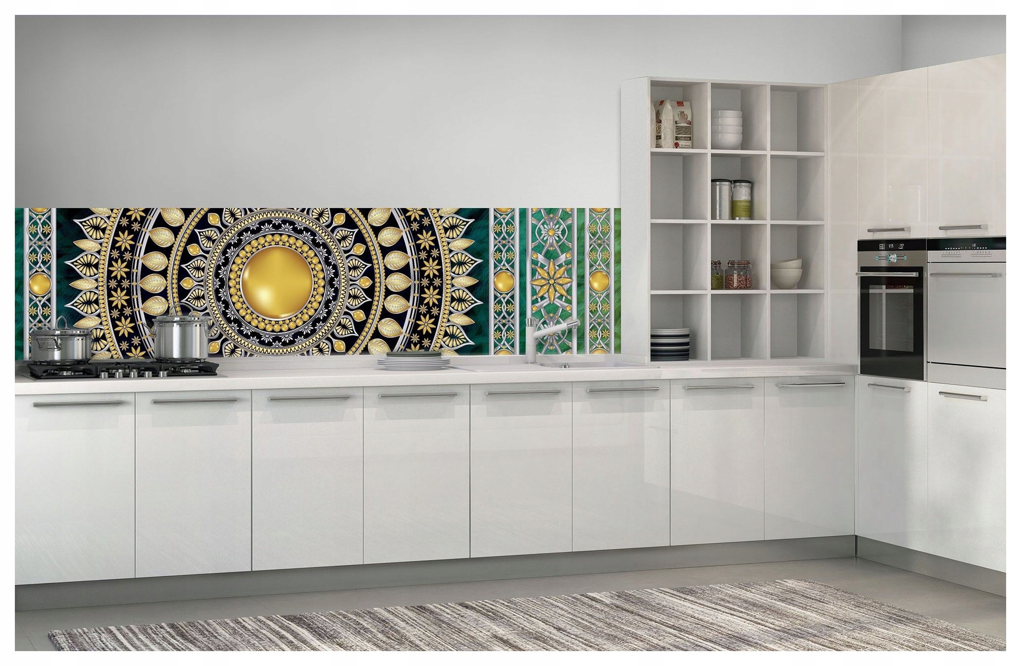 Fototapeta Mandala Zlatá geometrie harmonie na zeď 250x60 lepidlo