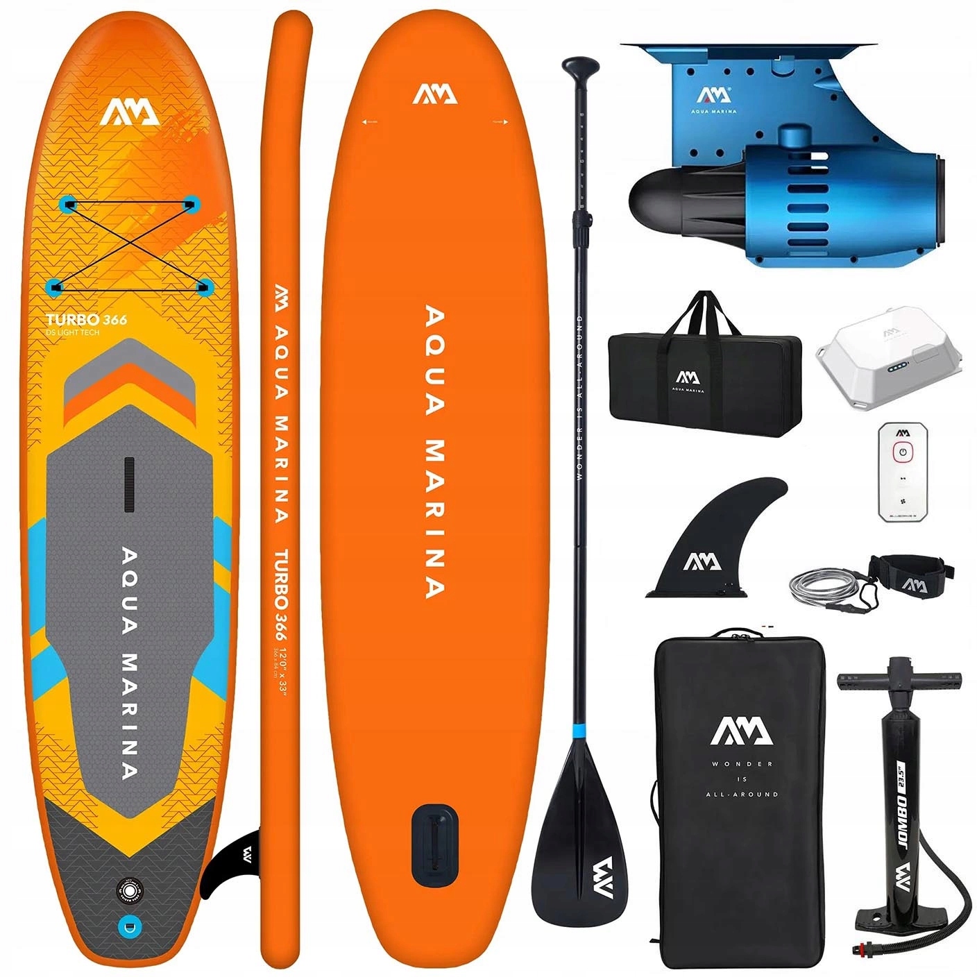 Deska Sup Aqua Marina Go Turbo 366 cm silnik elektryczny BlueDrive S