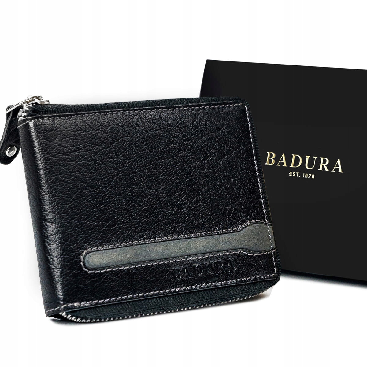 

Badura portfel męski skórzany młodzieżowy Na Zamek