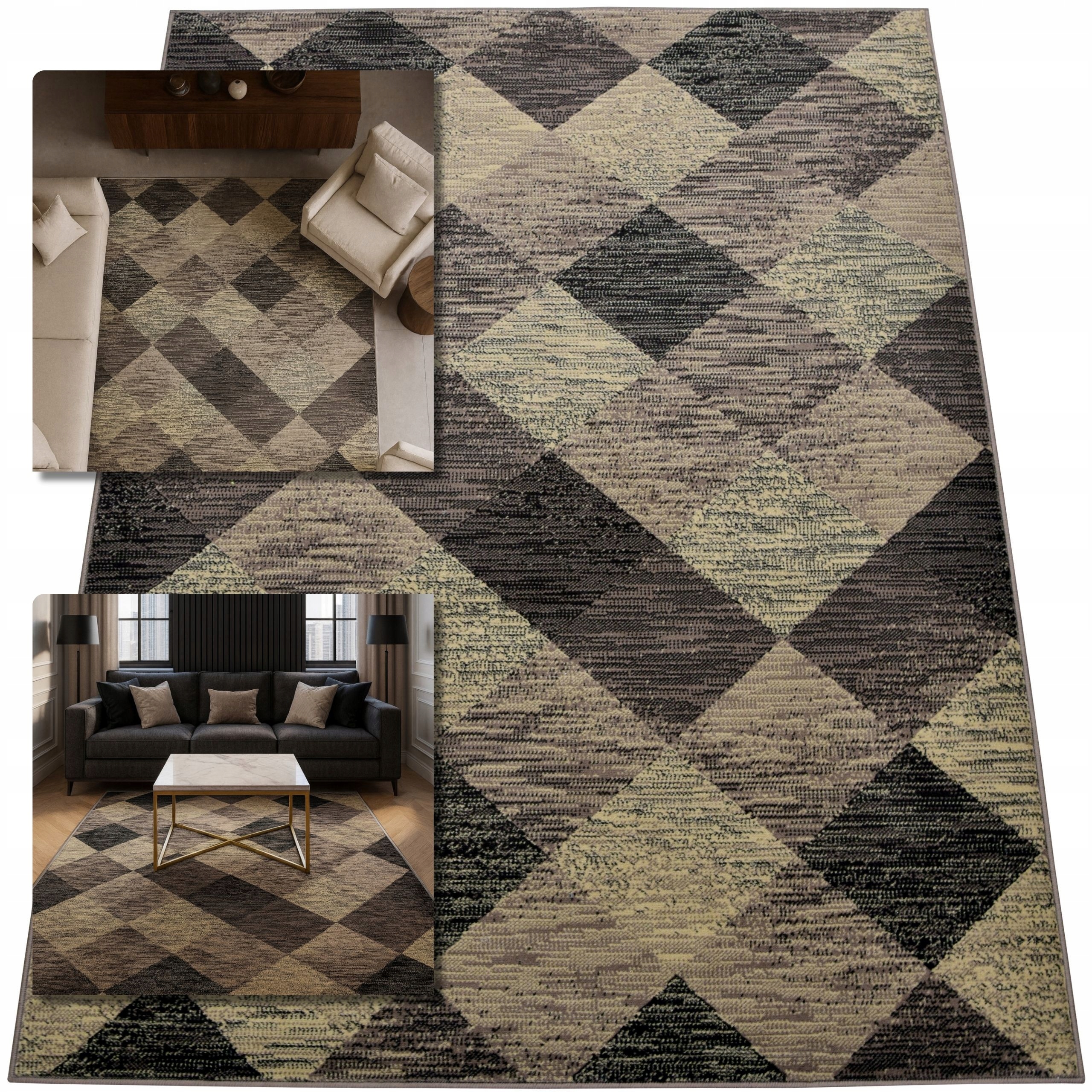 Koberec 160x225 Venezia Hnědý Koberec Do Obývacího Pokoje Belgický Koberec Do Ložnice