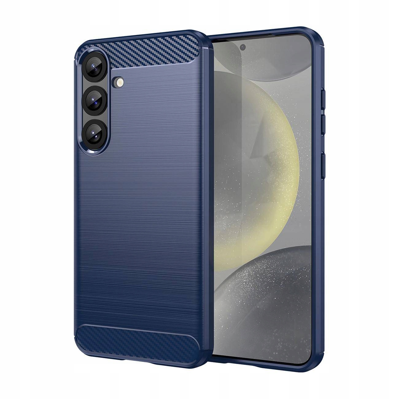 Etui Silikonowe Carbon Case Do Samsung Galaxy S25+ Niebieskie