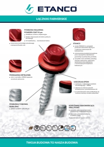 Etanco - WKRĘT FARMER do blachy 4,8x20mm Brąz Długość wkręta 20 mm