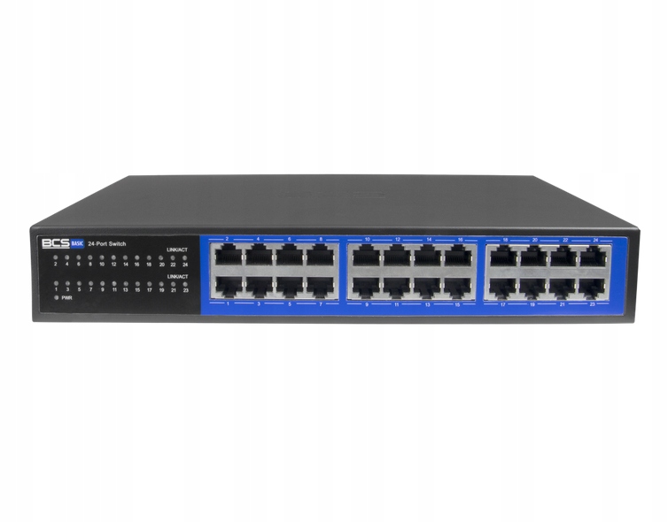 Switch BCS-B-S24G Basic 24 Portowy 24X RJ45 Standard 100M Zabezpieczenia