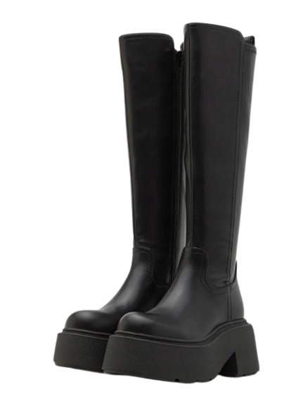Buffalo Dámské Černé Vysoké Kozačky Na Zip 41 Fro