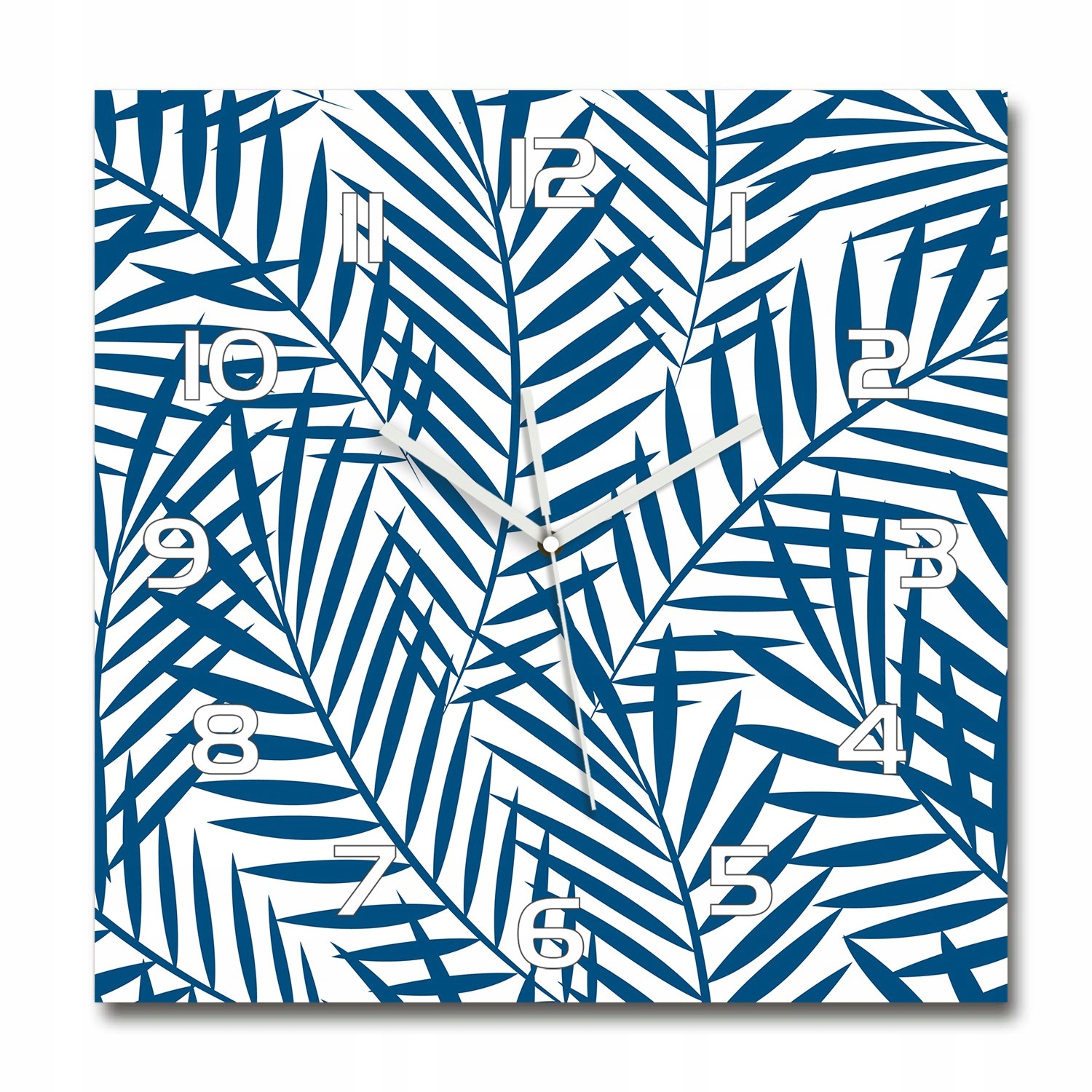 

Duży zegar ze szkła hartowanego Liście palmy 60x60