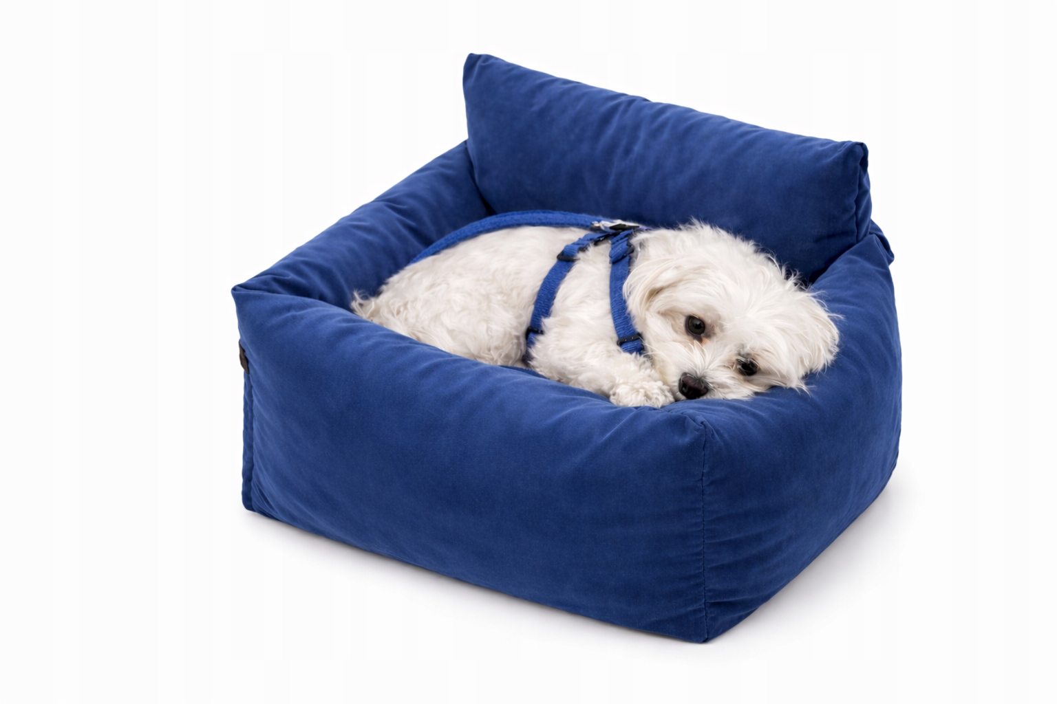 Autosedačka pro psa 2v1 Pelíšek do auta připevněné pásem Bezpečný