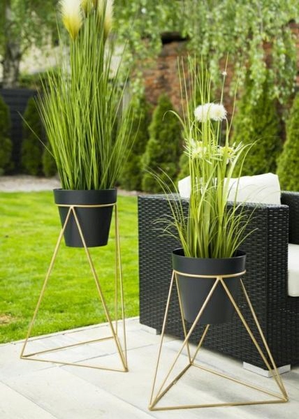 Taras kwietnik stojący 40cm złoty glamour ogrodowy EAN (GTIN) 5908311189085