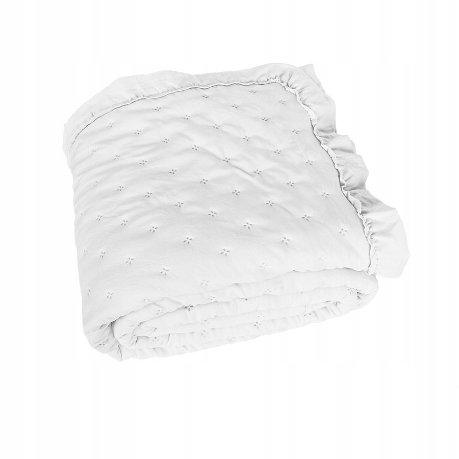 Dekorativní přehoz s volánem Verona 200x220 bílý