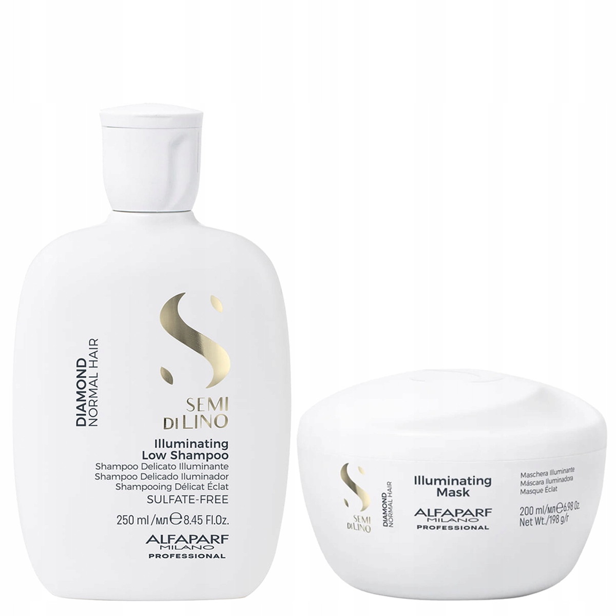 Alfaparf Semi di Lino Diamond sada šampon maska pro rozjasnění vlasů