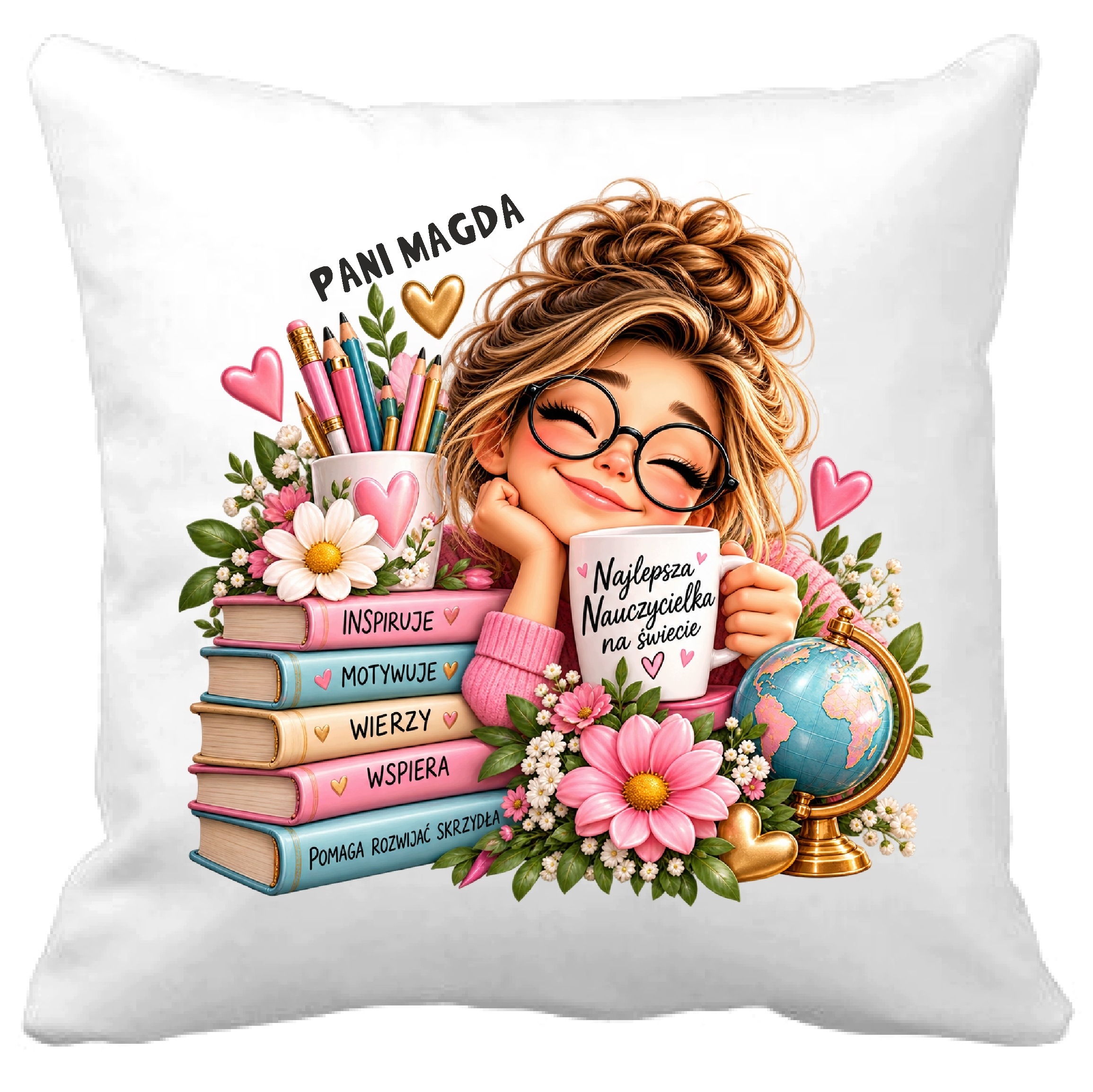 dla Nauczycielki od Klasy Poduszka Personalizowana z imieniem