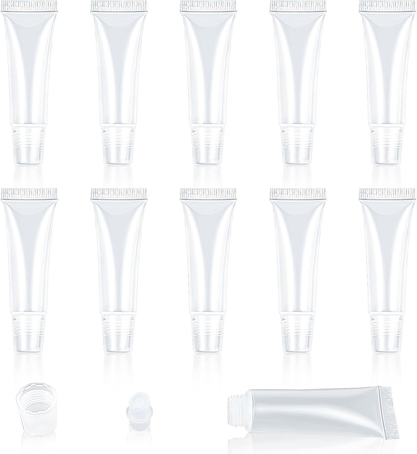 10 X Tuby Na Lesky Průhledné 10 ML Plnitelné Na Cesty