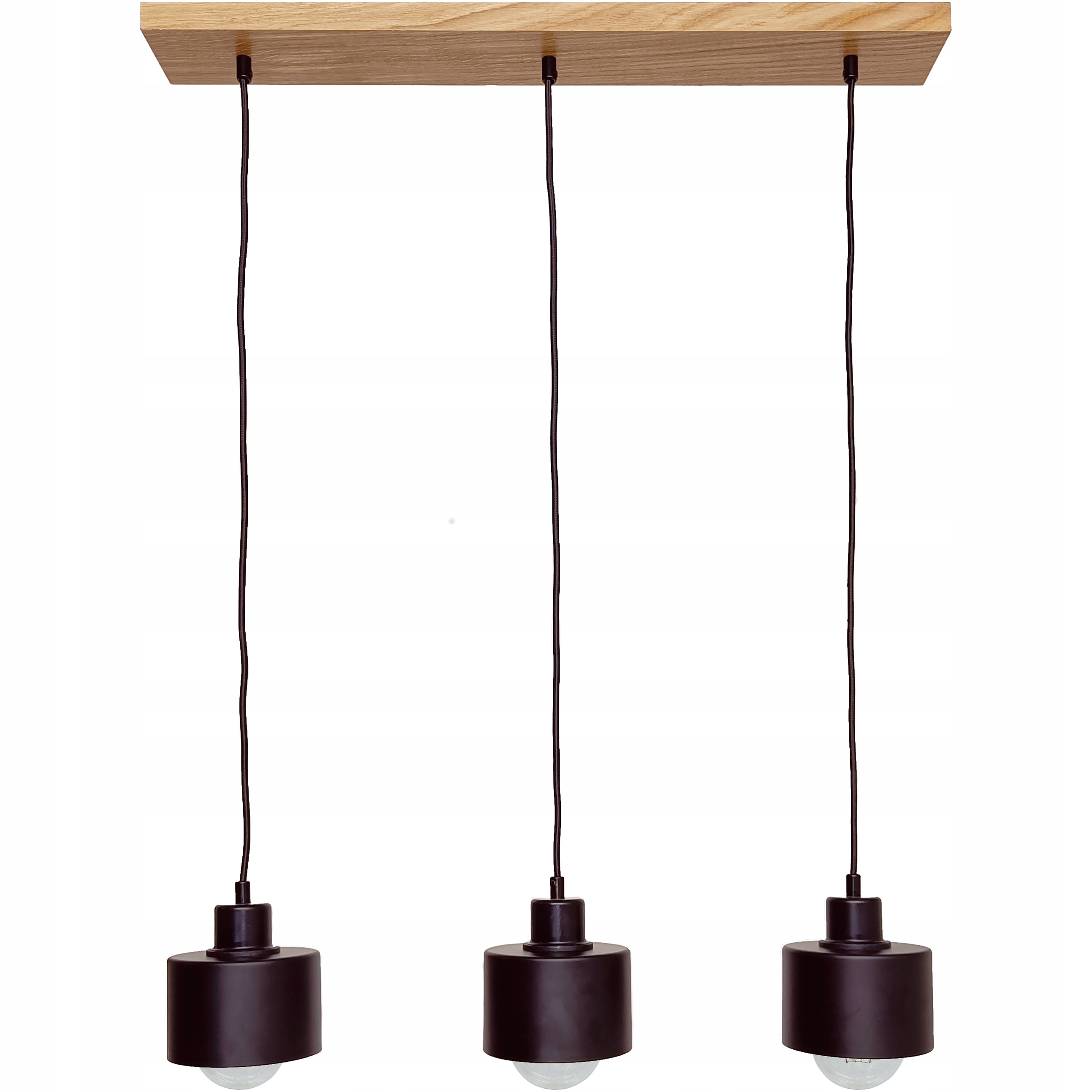 Závěsné stropní svítidlo Diana lustr loft dřevěný Dub 3x stínidlo Stylová