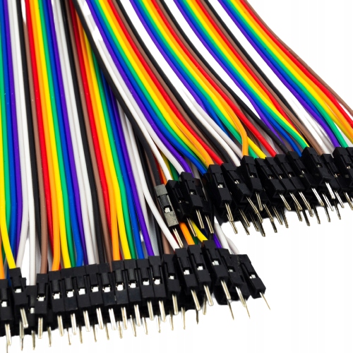 Przewody kable 40 szt 10 cm zworki Męsko - Męskie Arduino Raspberry GPIO
