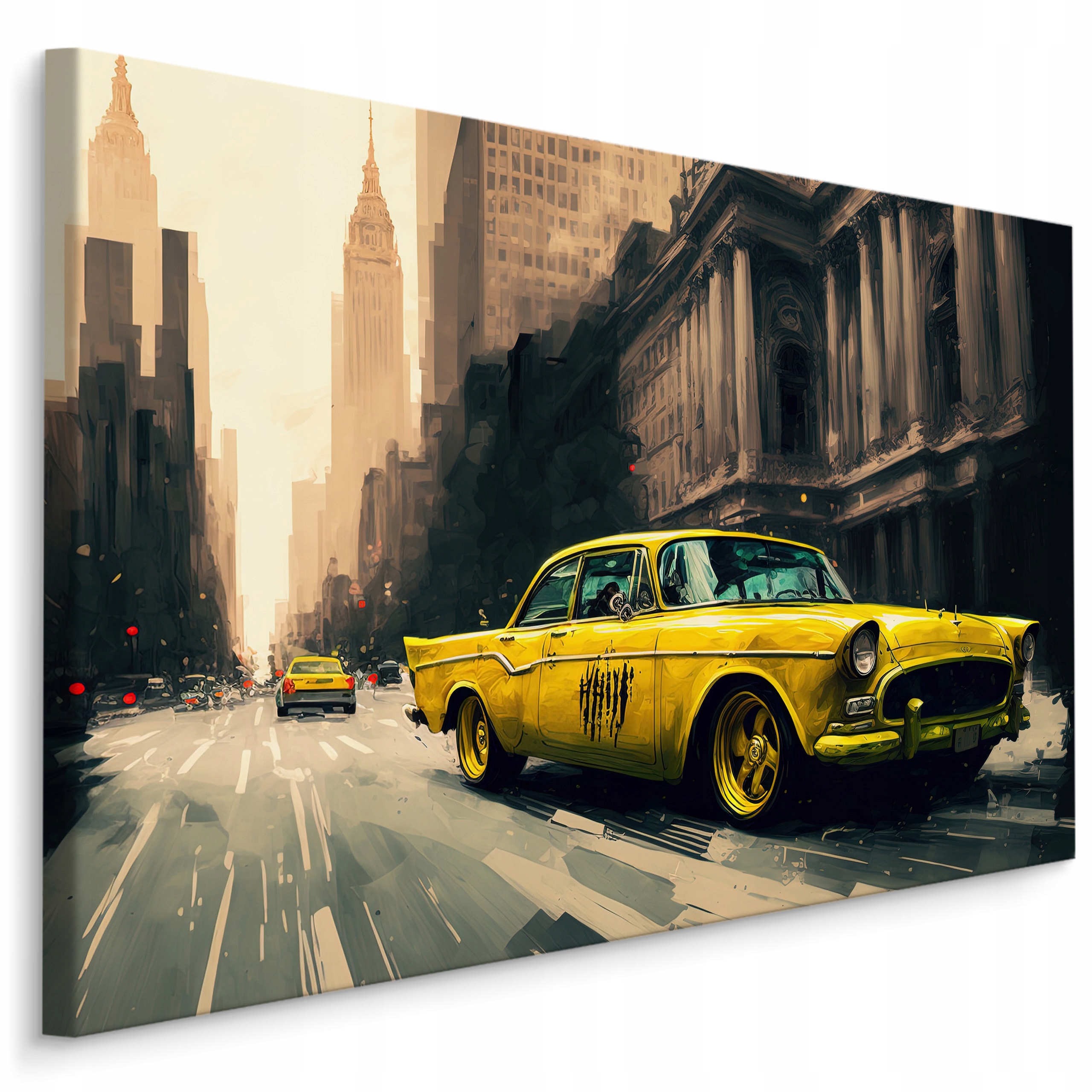 Obraz do kanceláře Abstrakce Taxi Město 120x80