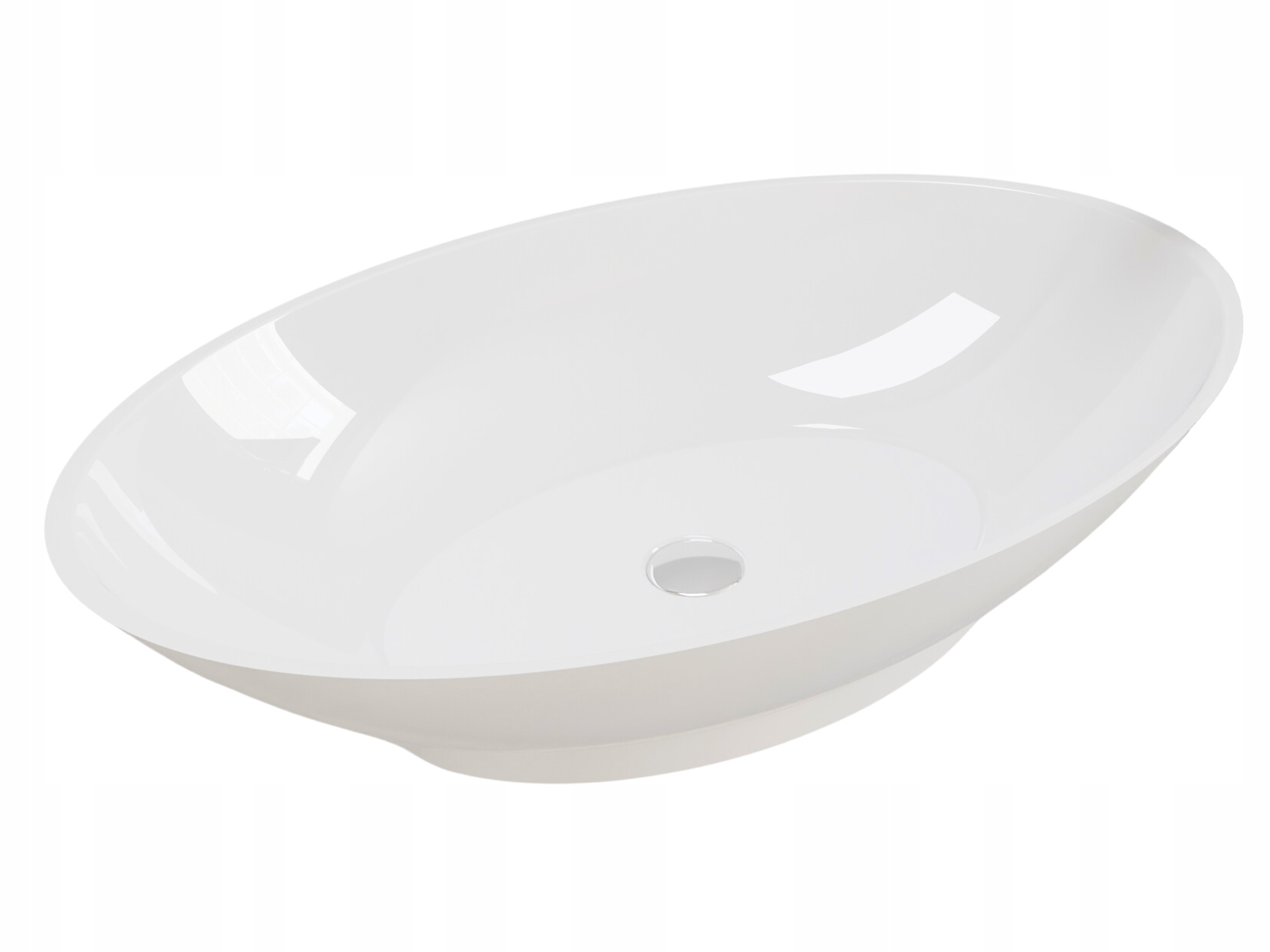 Umyvadlo na desku oválné noci II bílé 60 Polský výrobek