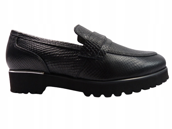 Černé lehké dámské kožené mokasíny Karino 38