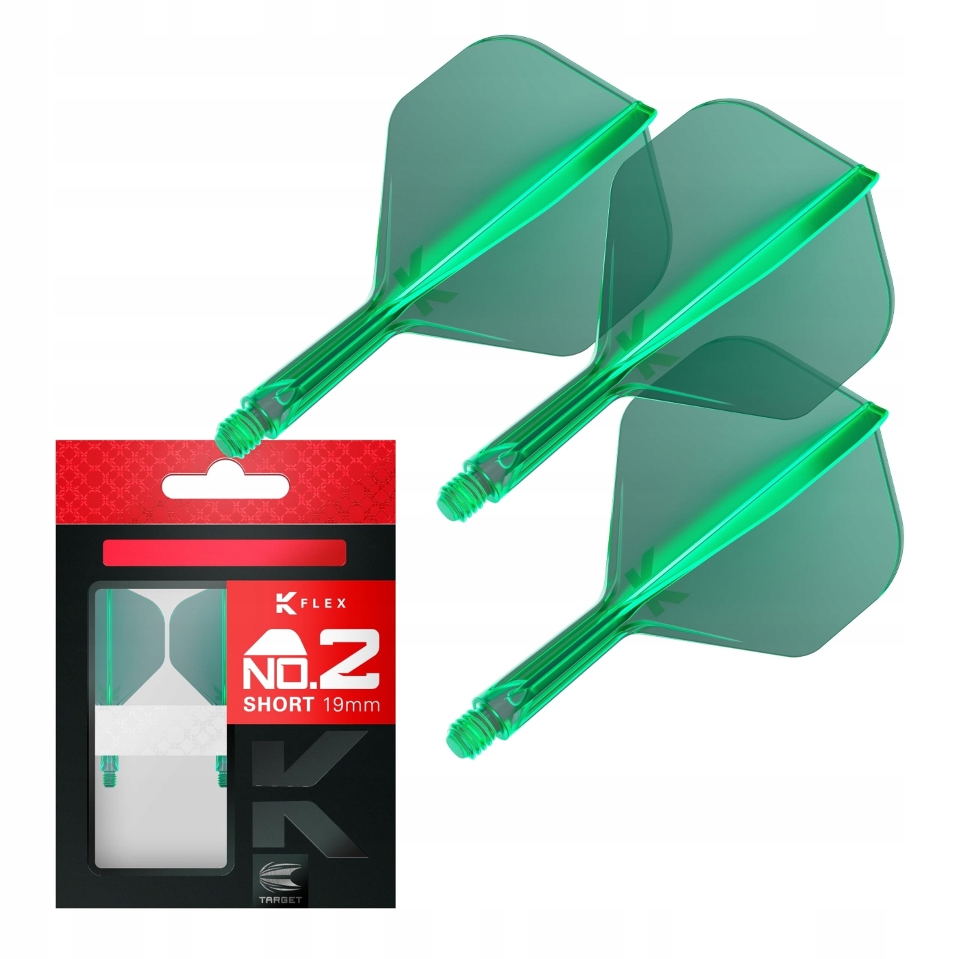 Target Darts K-Flex Lotki No.2 Short 19mm Zielone