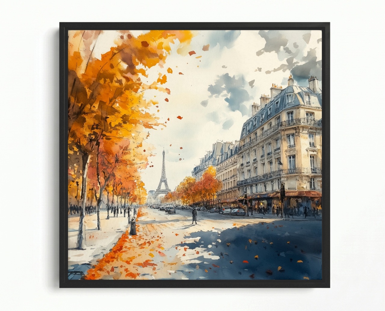 Obraz Rám Americký Box Město Paříž Francie Eiffelova Věž Podzim 40x40
