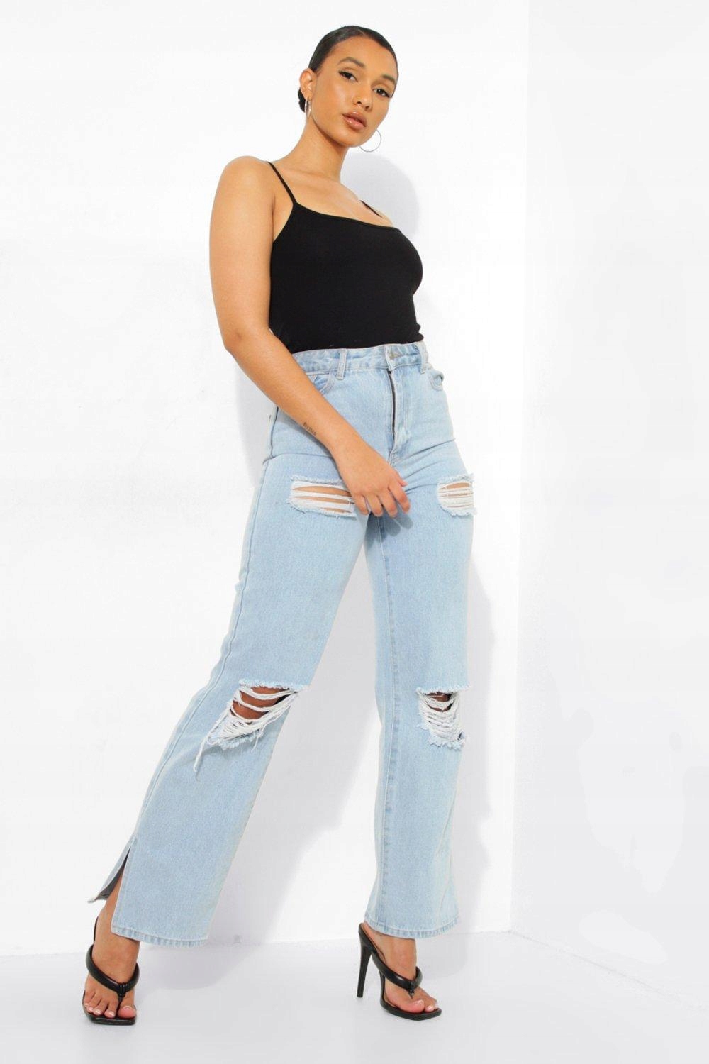 WW33 CZARNE BODY BAWEŁNA BASIC BOOHOO 36 Rękaw na ramiączkach