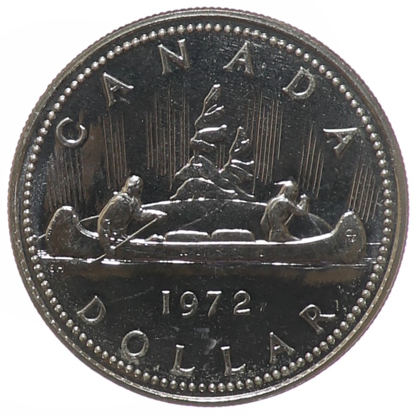 1 dolar - Indiańskie Kanoe - Kanada - 1972 rok