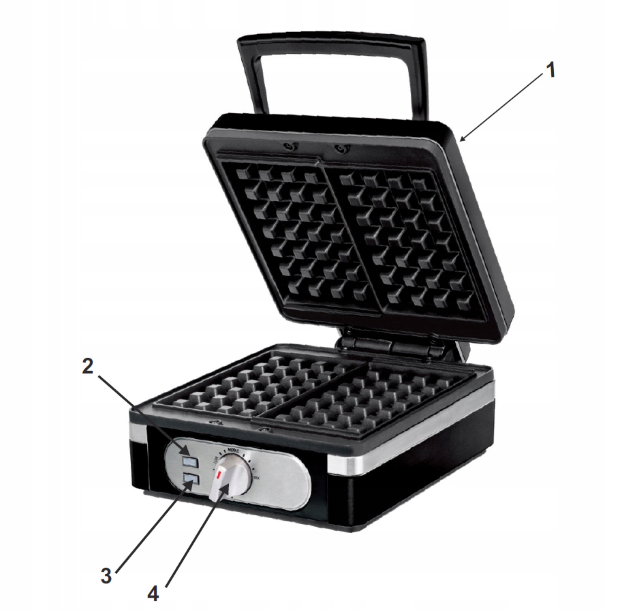 GOFROWNICA 2000W XXL 2 GOFRY XXL DUŻA MOC ADLER Nieprzywierająca powłoka tak