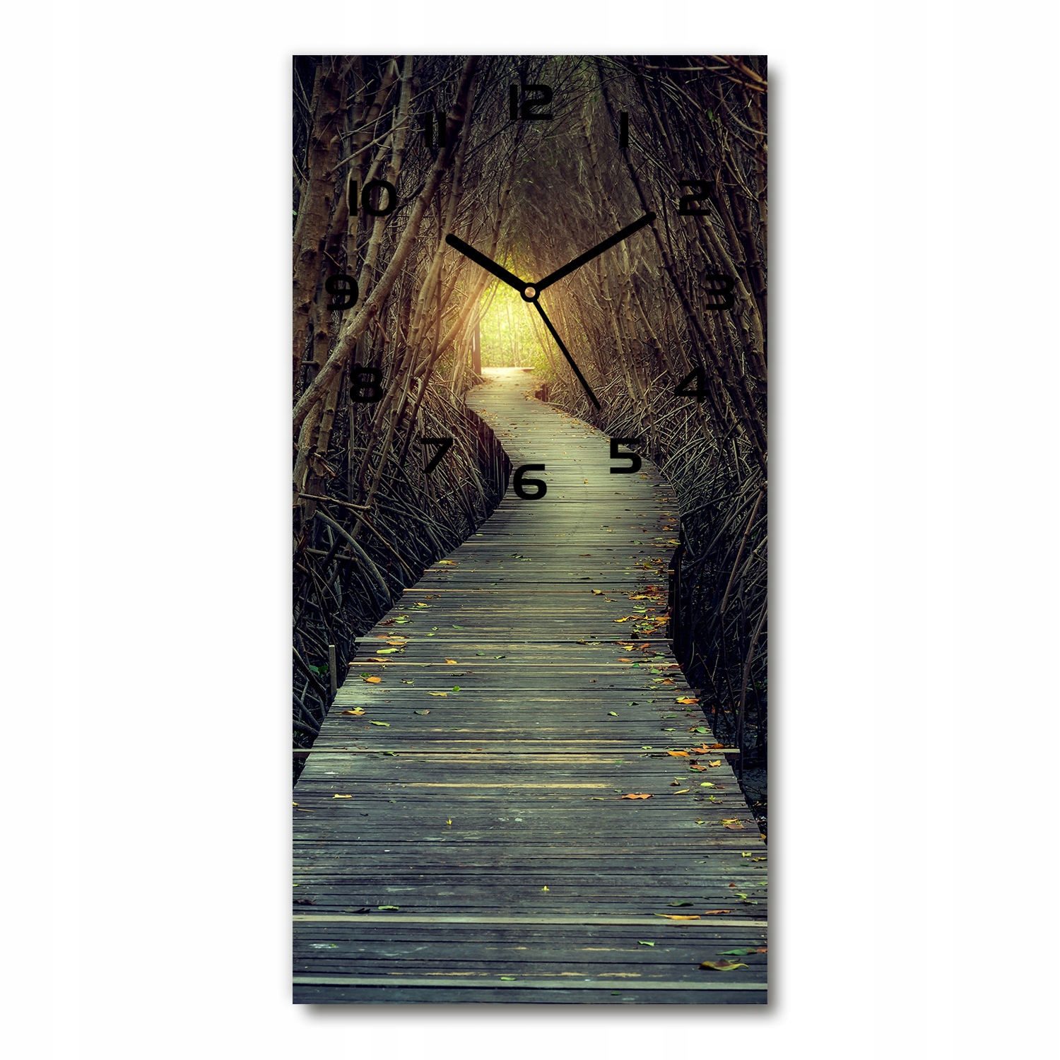 

Zegar ścienny cichy Ścieżka w lesie 30x60 pionowy
