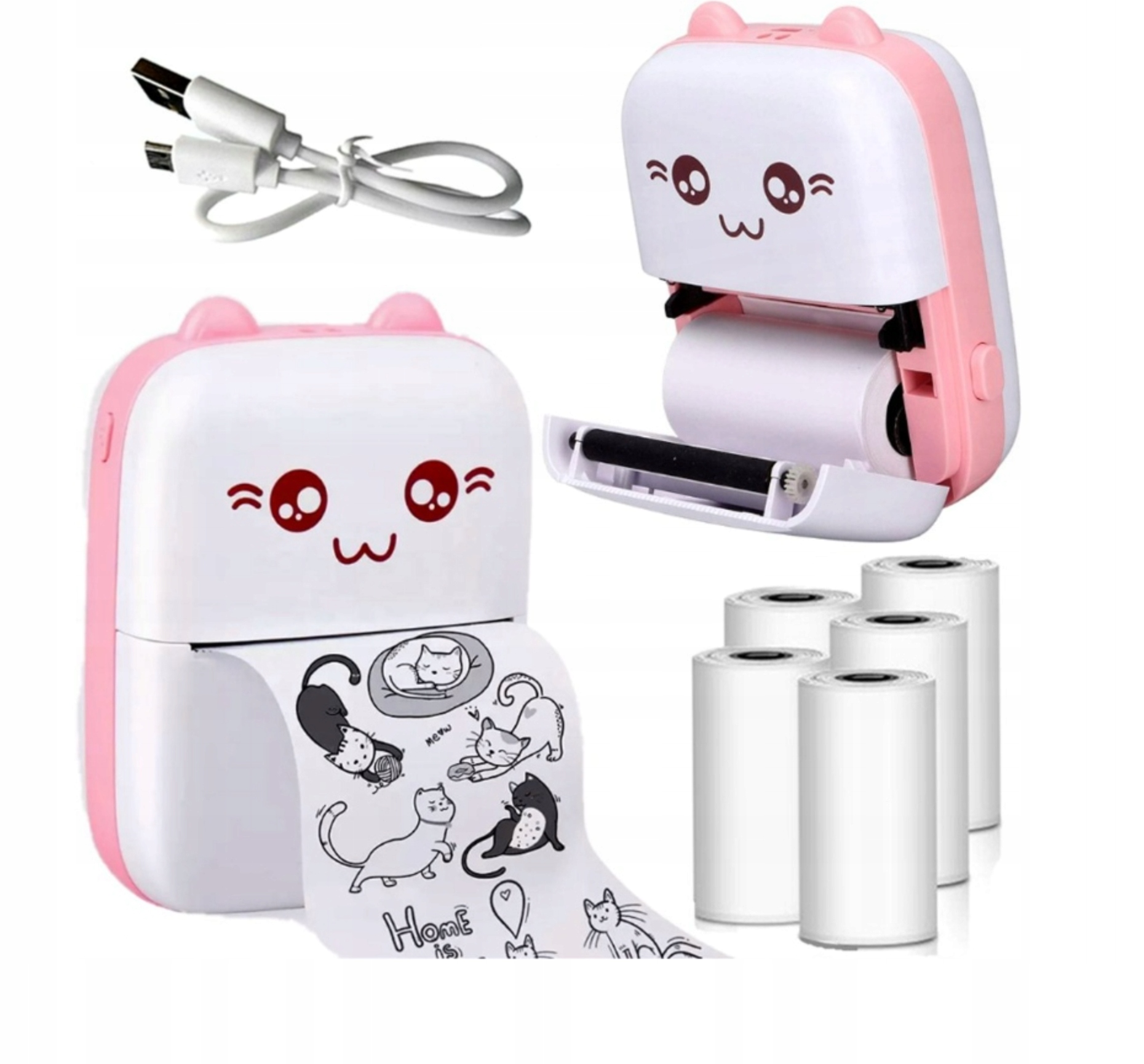 Mini termická tiskárna Drukuś Originální pro fotografie Přenosná 11 Rolek