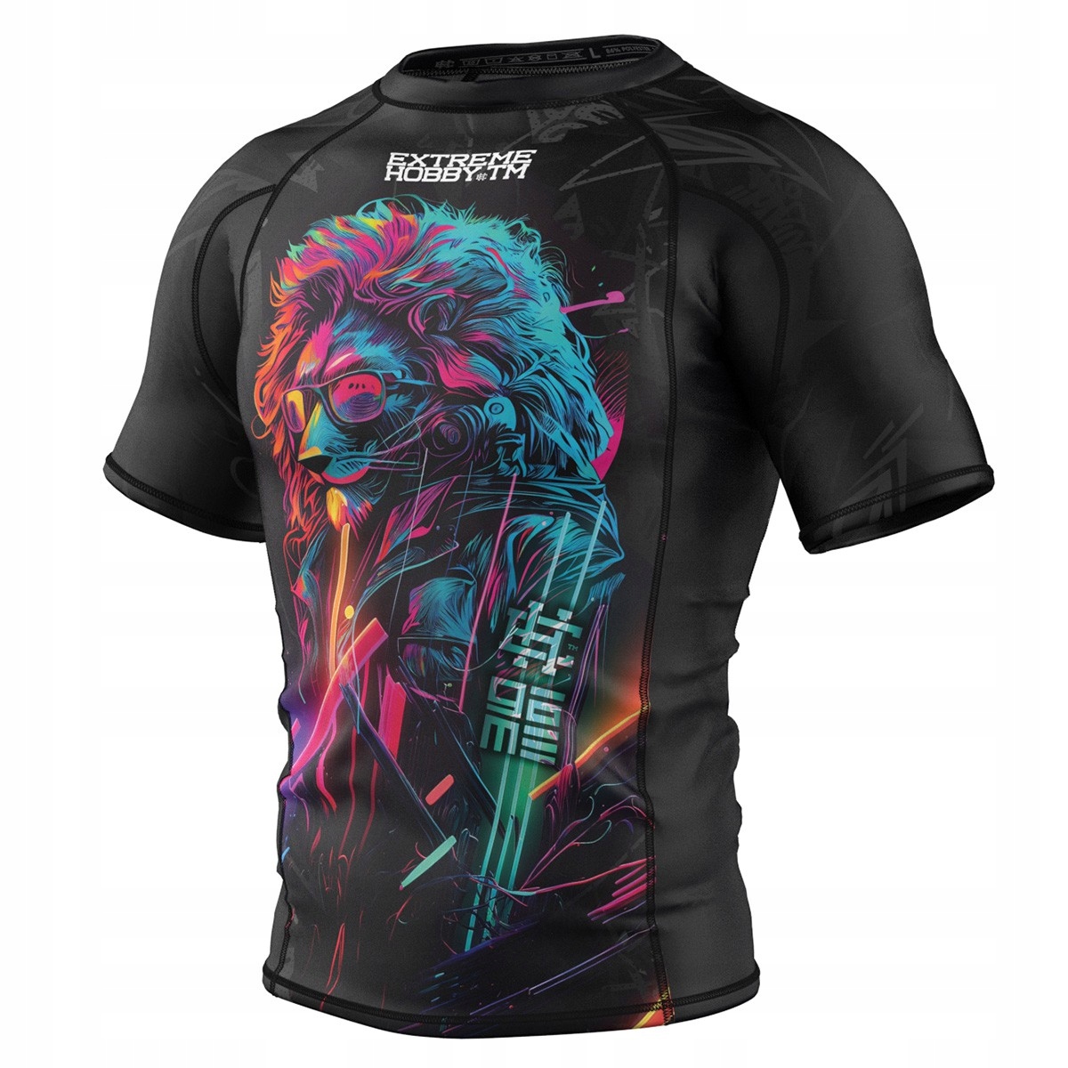 Koszulka Sportowa Męska Extreme Hobby rashguard Cyber Animals M Lion
