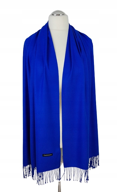 336 ELEGANCKI SZAL chabrowy CASHMERE