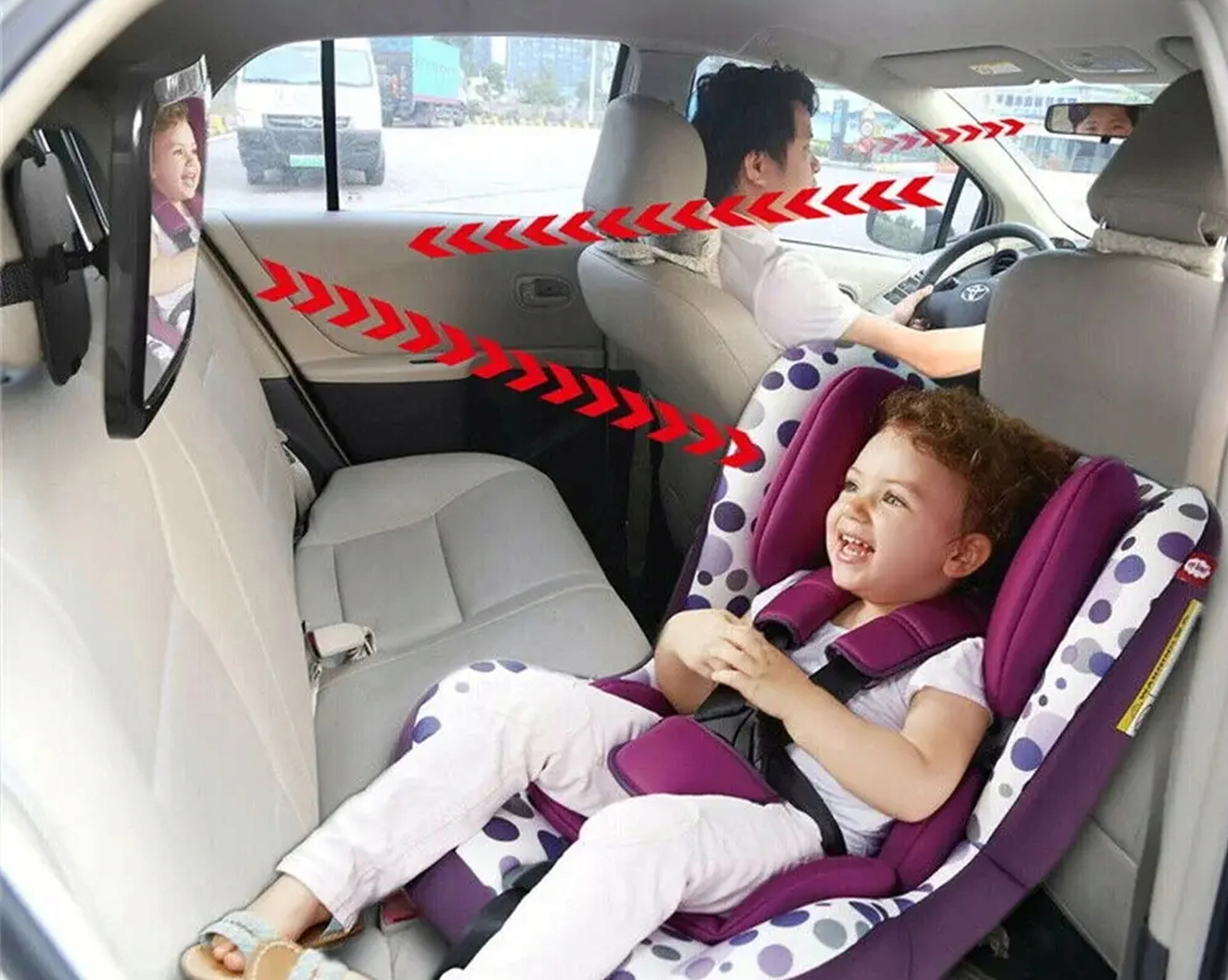 LUSTERKO DO OBSERWACJI DZIECKA W SAMOCHODZIE DUŻE BEZPIECZNA PODRÓŻ DO AUTA EAN (GTIN) 5900804133209